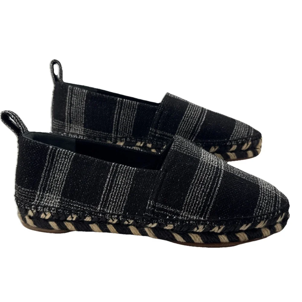 Proenza Schouler Women's Plaid Felt Espadrille Flats Sz 38 EUR or 7.5 US NWB - Picture 1 of 14